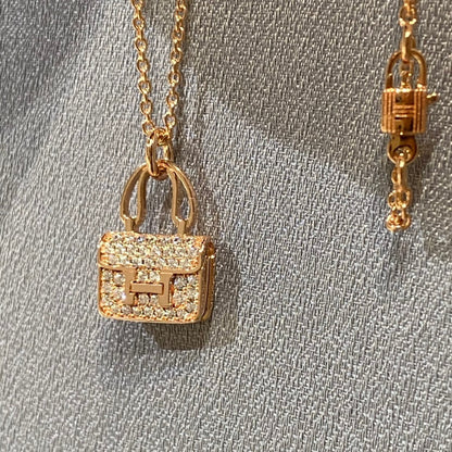 [Radiant Gem]¯CONSTANCE PEDANT DIAMOND NECKLACE