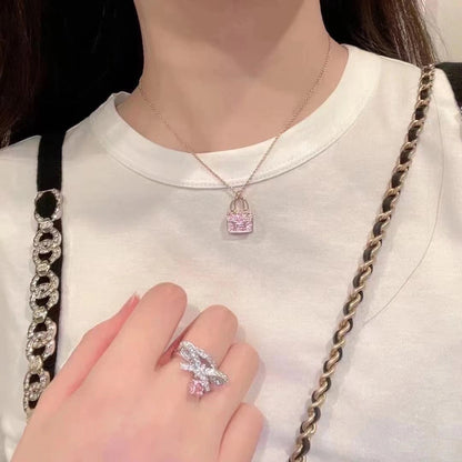 [Radiant Gem]¯CONSTANCE PEDANT PURPLE DIAMOND NECKLACE