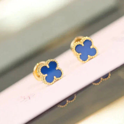 [Radiant Gem]¯CLOVER MINI 9.5MM TURQUOISE EARRINGS
