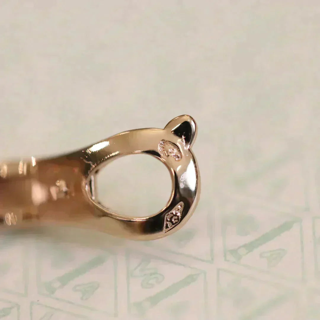 [Radiant Gem]¯CLOVER MEDIUM 1 MOTIFS FUll DIAMOND EARRINGS