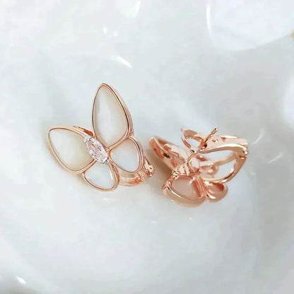 [Radiant Gem]¯BUTTERFLY MOP DIAMOND EARRINGS