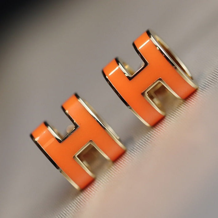 [Radiant Gem]¯MINI POP H EARRINGS ORANGE