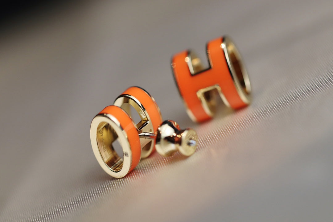 [Radiant Gem]¯MINI POP H EARRINGS ORANGE