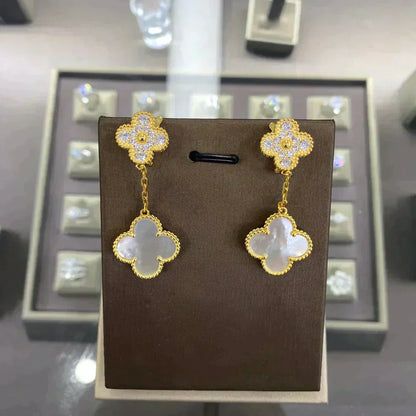 [Radiant Gem]¯CLOVER  2 MOTIFS  DIAMOND  EARRINGS (MULTIPLE CHOICESç´