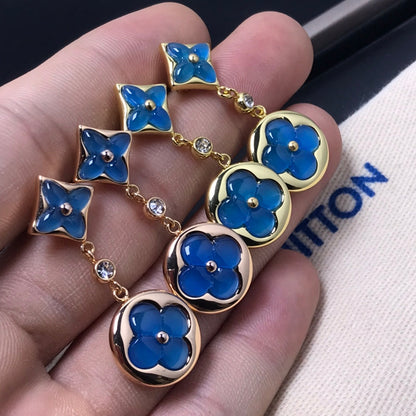 [Radiant Gem]¯STAR AND SUN AGATE DIAMOND EARRINGS