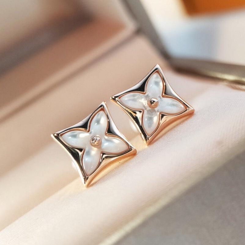 [Radiant Gem]¯STAR MOP PINK GOLD EARRINGS