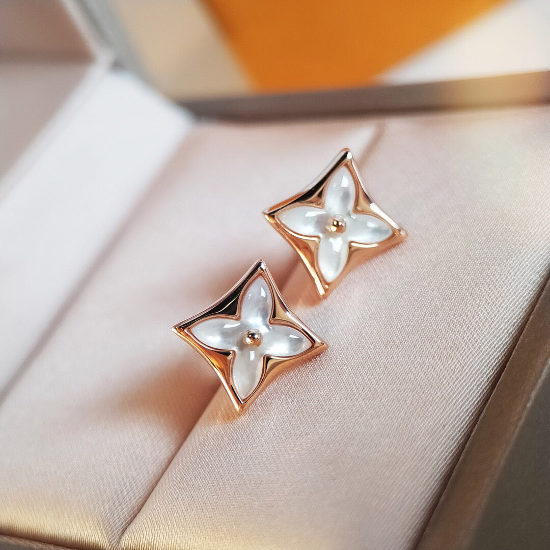 [Radiant Gem]¯STAR MOP PINK GOLD EARRINGS