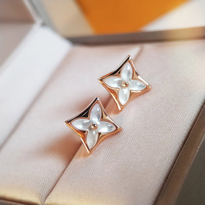 [Radiant Gem]¯STAR MOP PINK GOLD EARRINGS