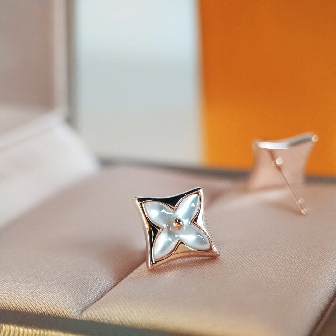[Radiant Gem]¯STAR MOP PINK GOLD EARRINGS