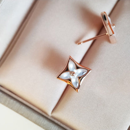 [Radiant Gem]¯STAR MOP PINK GOLD EARRINGS