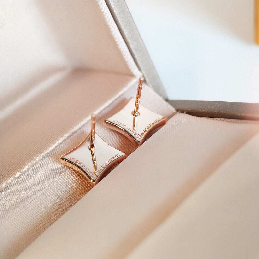 [Radiant Gem]¯STAR MOP PINK GOLD EARRINGS