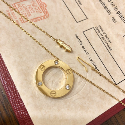 [Radiant Gem]¯LOVE NECKLACE 16MM 3 DIAMONDS