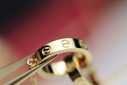 [Radiant Gem]¯LOVE NECKLACE DOUBLE RING GOLD