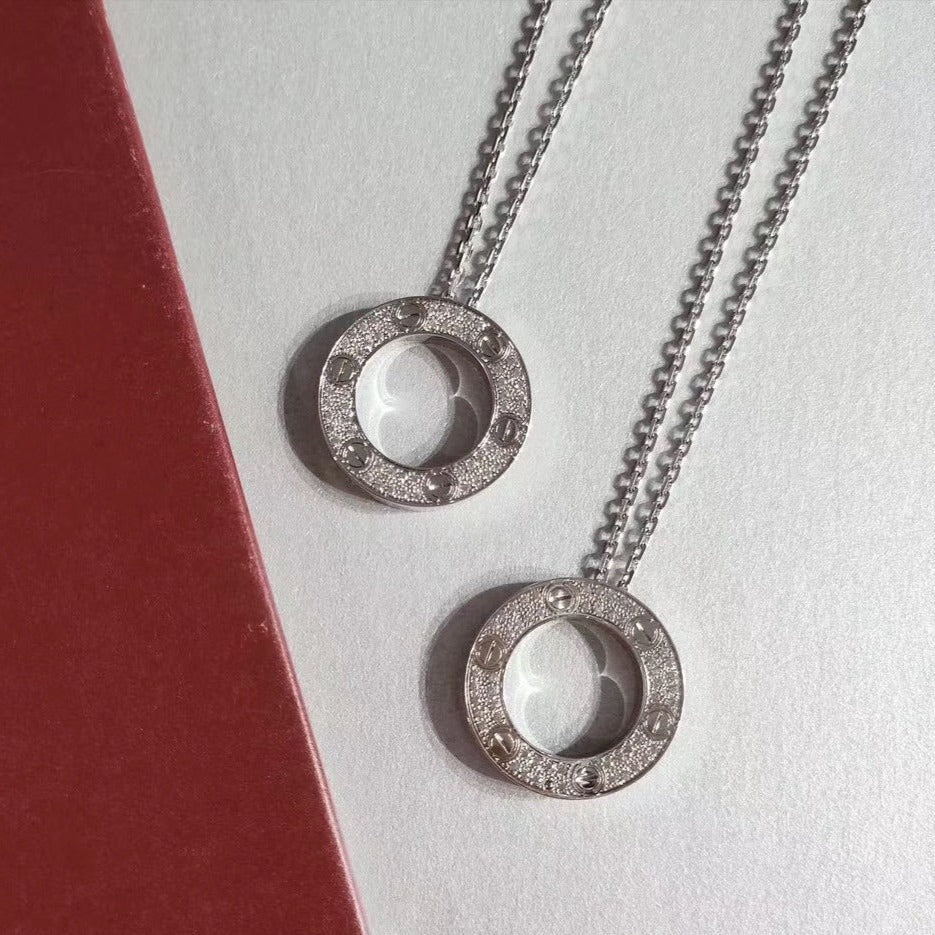 [Radiant Gem]¯LOVE NECKLACE ADJUSTABLE SILVER