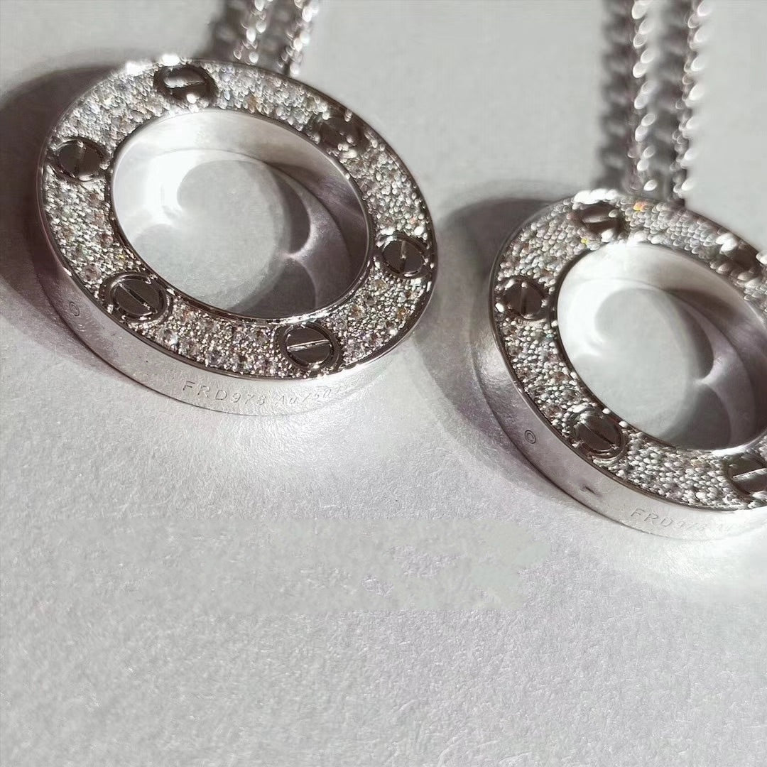 [Radiant Gem]¯LOVE NECKLACE ADJUSTABLE SILVER