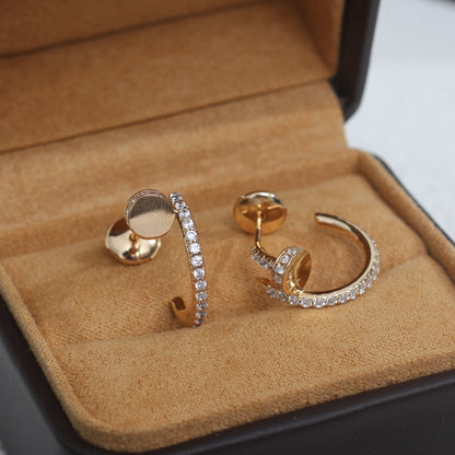 [Radiant Gem]¯JUSTE EARRINGS 12.75MM PINK GOLD DIAMOND
