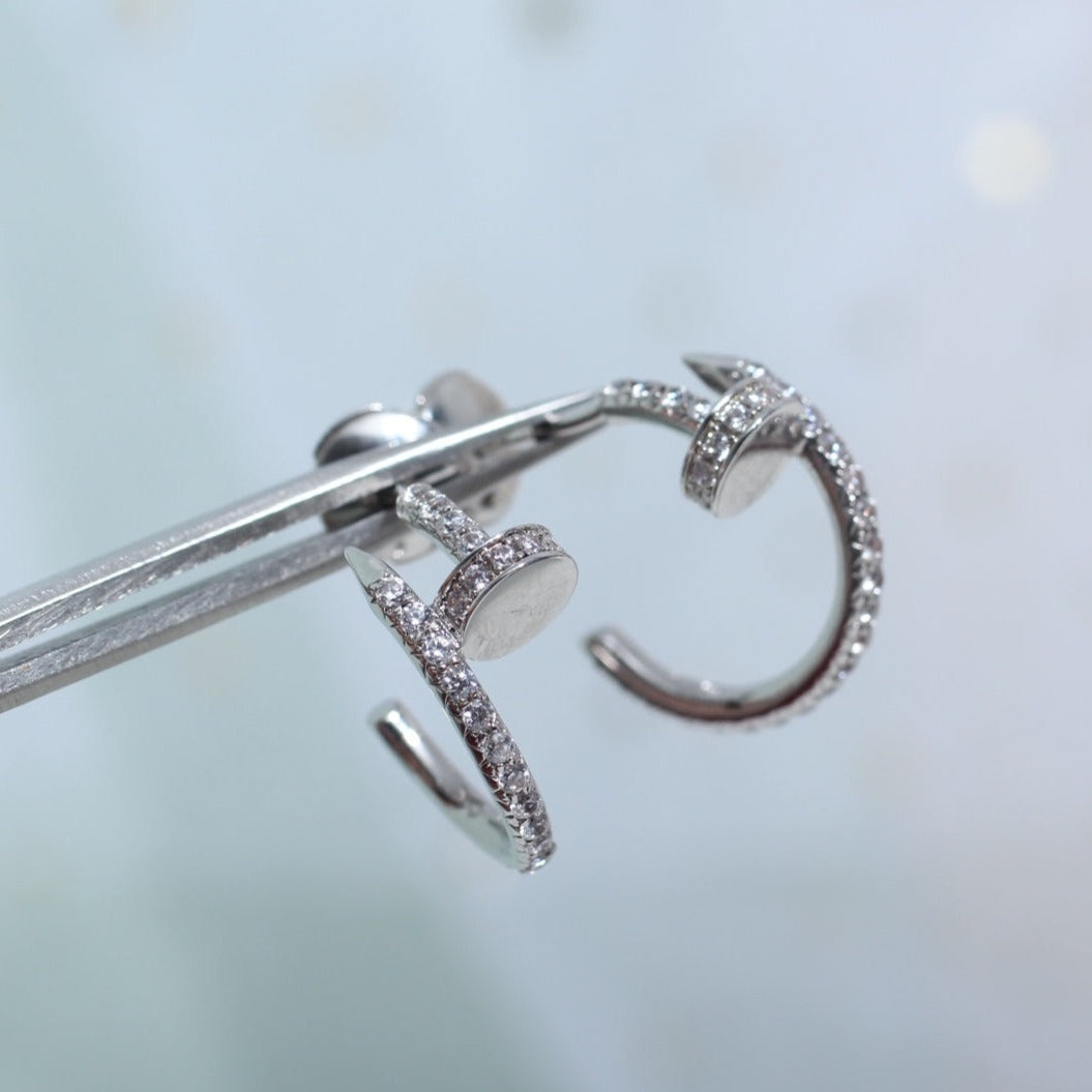 [Radiant Gem]¯JUSTE EARRINGS 12.75MM SILVER DIAMOND