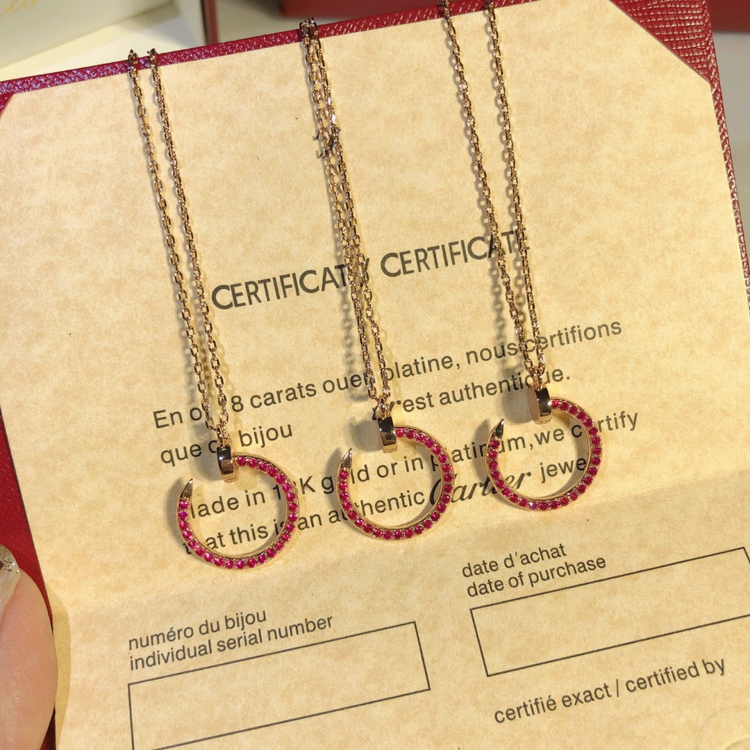 [Radiant Gem]¯JUSTE NECKLACE GOLD RED DIAMONDS