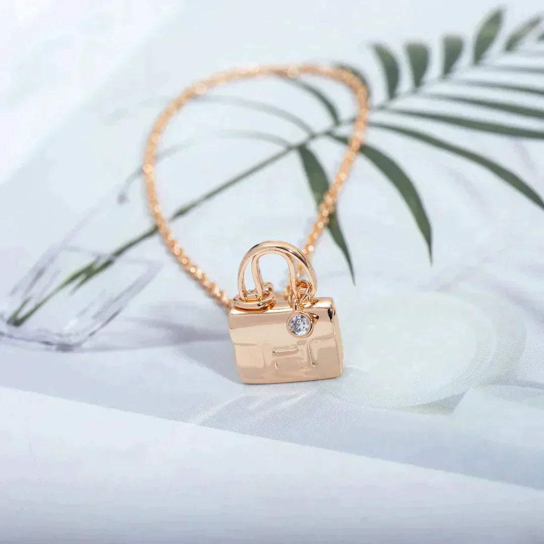 [Radiant Gem]¯AMULETTE PEDANT ROSE GOLD NECKLACE