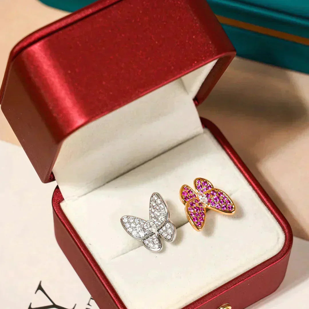 [Radiant Gem]¯TWIN BUTTERFLY DIAMOND RING