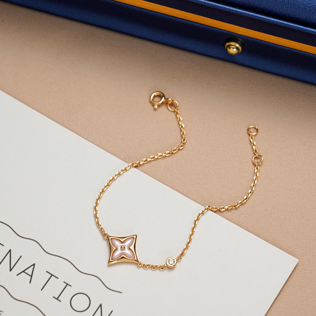 [Radiant Gem]¯STAR 1 DIAMOND PINK GOLD BRACELET