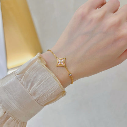 [Radiant Gem]¯STAR 1 DIAMOND PINK GOLD BRACELET