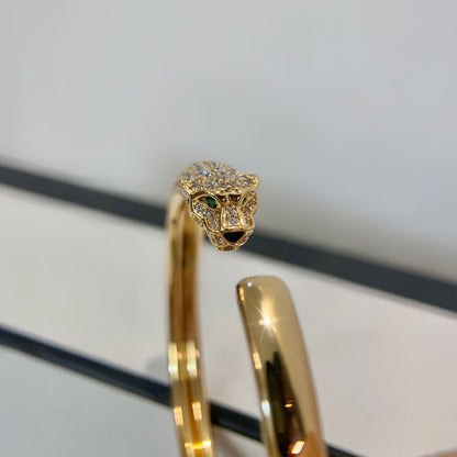 [Radiant Gem]¯PANTHERE GOLD DIAMOND OPEN BRACELET