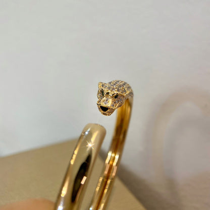 [Radiant Gem]¯PANTHERE GOLD DIAMOND OPEN BRACELET
