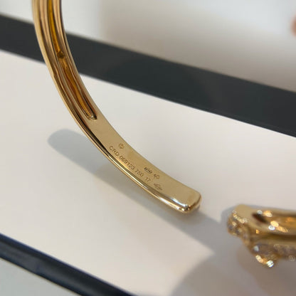 [Radiant Gem]¯PANTHERE GOLD DIAMOND OPEN BRACELET