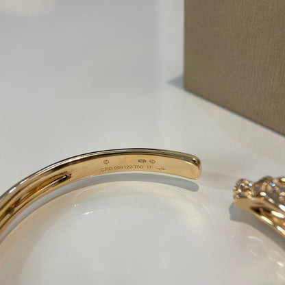 [Radiant Gem]¯PANTHERE GOLD DIAMOND OPEN BRACELET