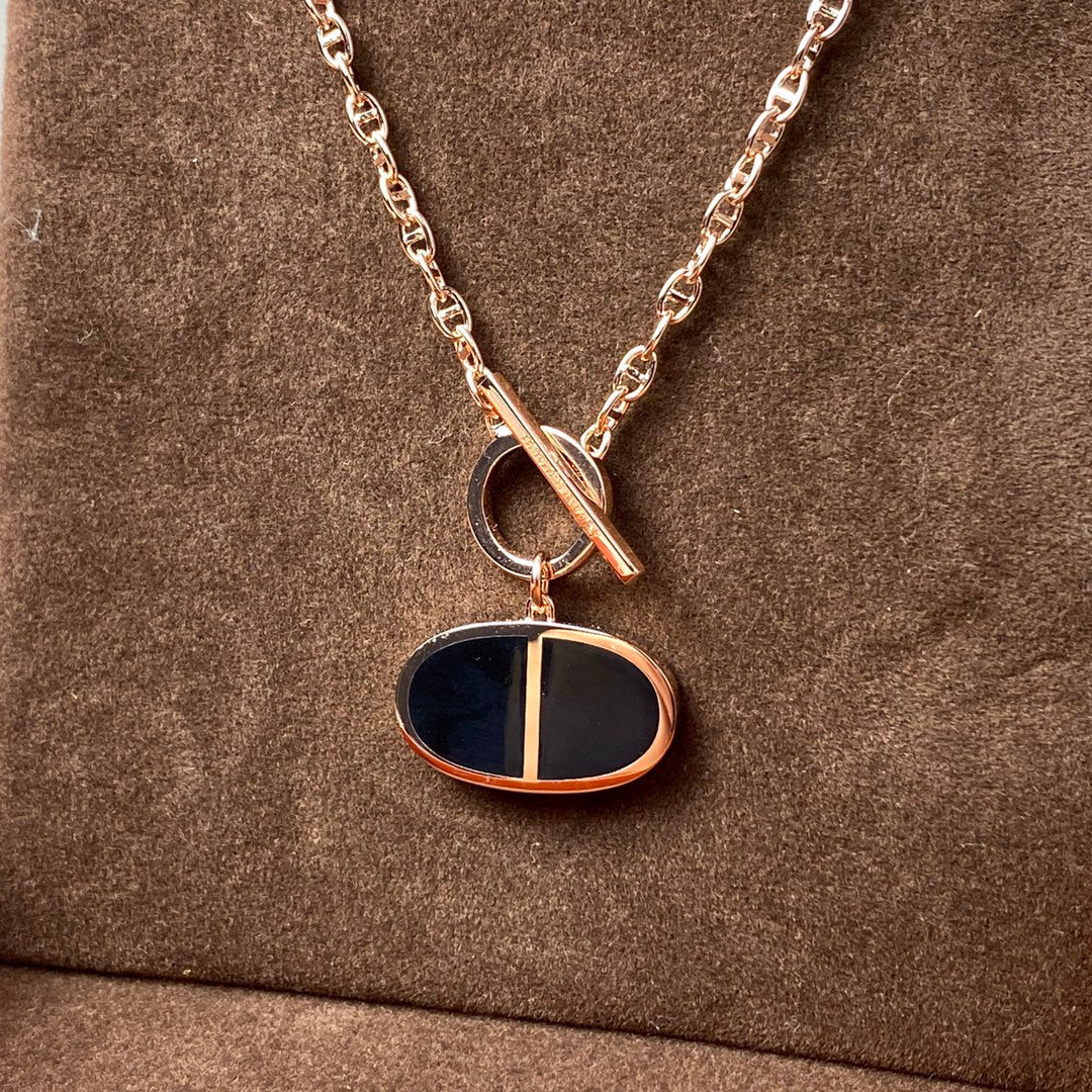 [Radiant Gem]¯CHAINE VERSO BLACK CERAMIC NECKLACE