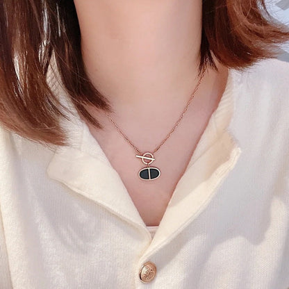 [Radiant Gem]¯CHAINE VERSO BLACK CERAMIC NECKLACE