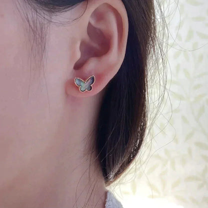 [Radiant Gem]¯BUTTERFLY DARK MOP  EARRINGS