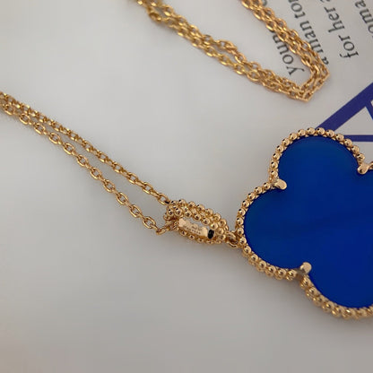 [Radiant Gem]¯CLOVER 25MM NECKLACE TURQUOISE ROSE GOLD
