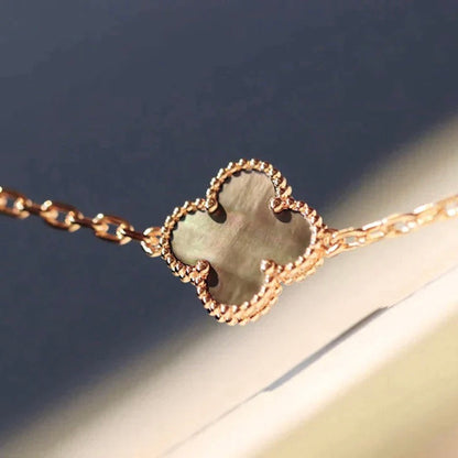 [Radiant Gem]¯CLOVER 20 MOTIFS DARK MOP DIAMOND  NECKLACE
