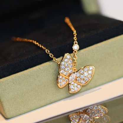[Radiant Gem]¯BUTTERFLY DIAMOND NECKLACE