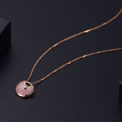 [Radiant Gem]¯AMULETTE ROSE GOLD PINK MOP NECKLACE