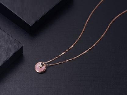 [Radiant Gem]¯AMULETTE ROSE GOLD PINK MOP NECKLACE