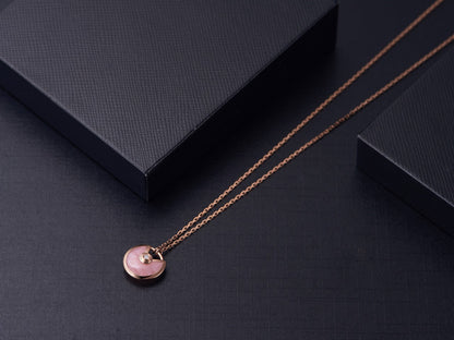 [Radiant Gem]¯AMULETTE ROSE GOLD PINK MOP NECKLACE