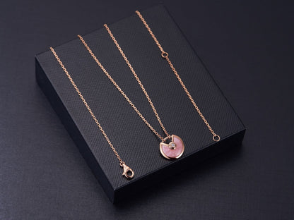 [Radiant Gem]¯AMULETTE ROSE GOLD PINK MOP NECKLACE