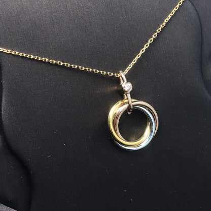 [Radiant Gem]¯TRINITY SILVER GOLD PINK GOLD NECKLACE