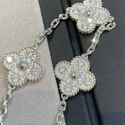 [Radiant Gem] New  CLOVER 5 MOTIF FULL DIAMOND BRACELET COLLECTION