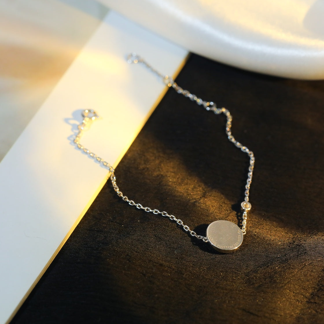 [Radiant Gem]¯SUN MOTIF PINK MOP SILVER BRACELET