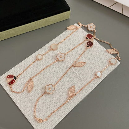 [Radiant Gem]¯LUCKY SPRING 15 MOTIFS ROSE GOLD NECKLACE