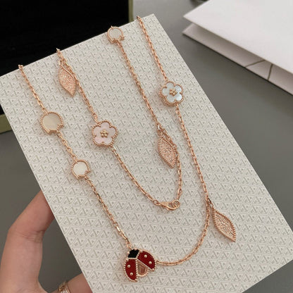 [Radiant Gem]¯LUCKY SPRING 15 MOTIFS ROSE GOLD NECKLACE