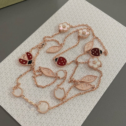 [Radiant Gem]¯LUCKY SPRING 15 MOTIFS ROSE GOLD NECKLACE