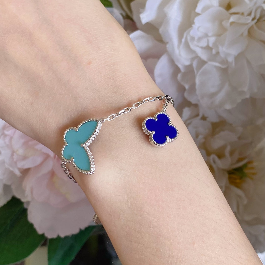 [Radiant Gem]¯LUCKY SPRING SILVER BRACELET 4 MOTIF