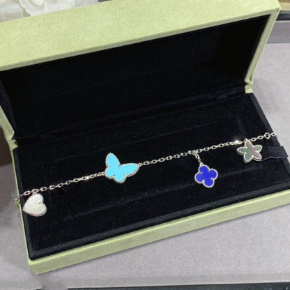 [Radiant Gem]¯LUCKY SPRING SILVER BRACELET 4 MOTIF