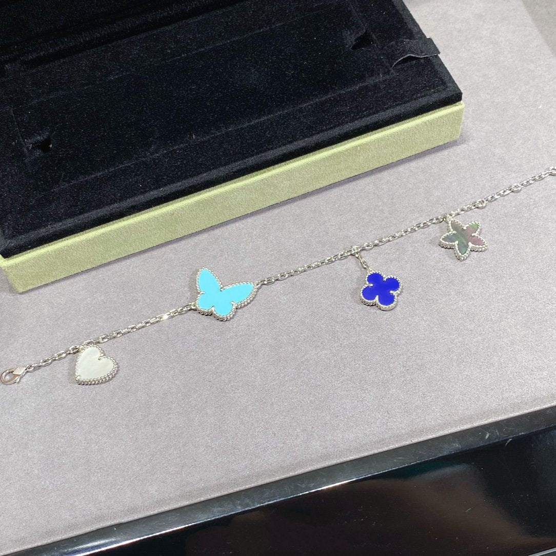 [Radiant Gem]¯LUCKY SPRING SILVER BRACELET 4 MOTIF