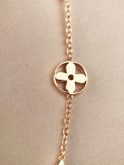 [Radiant Gem]¯STAR AND SUN 7 MOTIFS GOLD BRACELET